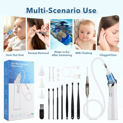 2-in-1 Smart Vacuum Earwax & Nasal Mucus Cleaner Kit